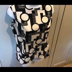 Vintage Sleeveless Top Hand Made sz M/L appx